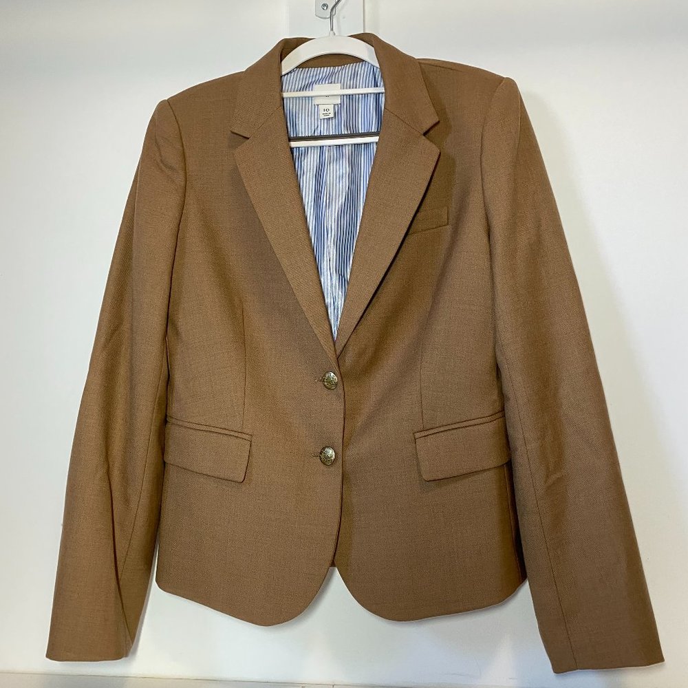 J Crew Original Schoolboy Blazer Tan Camel 10